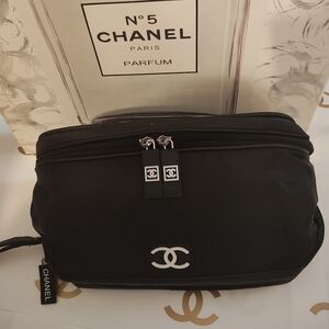 CC Black Cosmetics Bag/Clutch